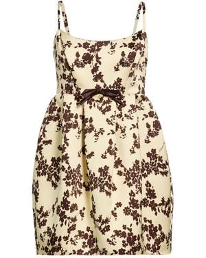 Elisabetta Franchi Cream Mini Dress Polyester - Natural