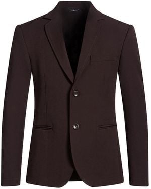 Daniele Alessandrini Dark Blazer Polyester, Elastane - Black
