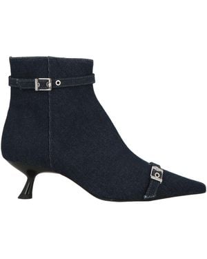 Ganni Ankle Boots Textile Fibers - Blue