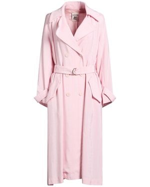 Semicouture Overcoat & Trench Coat Viscose - Pink