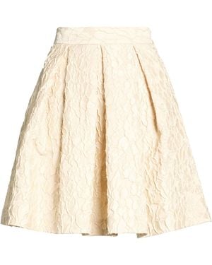 Lunatica Milano Cream Mini Skirt Polyester, Polyamide - Natural