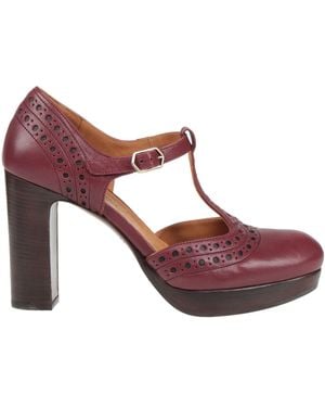 Chie Mihara Burgundy Pumps Soft Leather - Brown