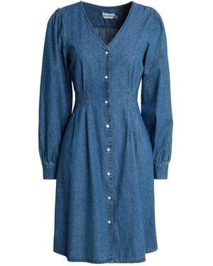 Ichi Mini Dress Cotton - Blue