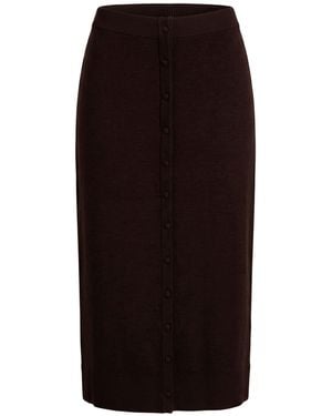 Victoria Beckham Midi Skirt - Black
