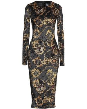 Versace Jeans Couture Midi Dress Polyester, Elastane - Black