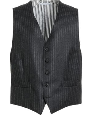 Thom Browne Tailored Vest Wool, Cupro - Black