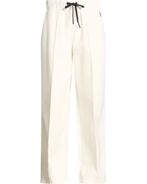 Moncler Ivory Pants Polyester, Acrylic, Viscose - White
