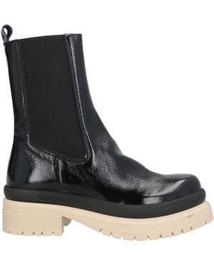 Miss Unique Ankle Boots Leather - Black