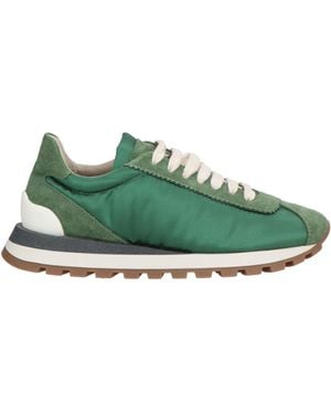 Brunello Cucinelli Trainers Soft Leather, Textile Fibres - Green