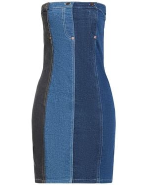 Moschino Mini Dress Cotton, Elastane - Blue