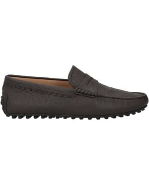 Tod's Dark Loafers Leather - Gray