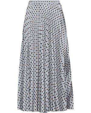 Elena Miro Azure Midi Skirt Polyester - White