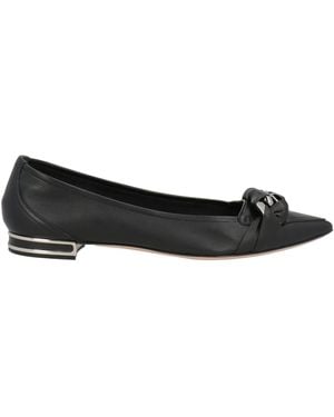 フラットシューズ CASADEI BLACK FLATS Black Leather ballet flats Casadei - Vitkac AS