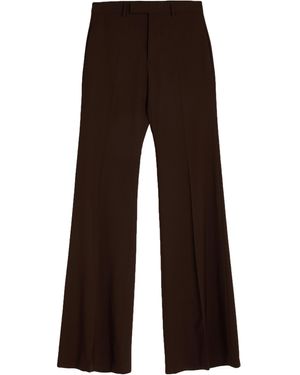 Rick Owens Dark Trousers Virgin Wool, Elastane - Brown