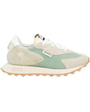RUN OF Trainers Leather, Textile Fibres - White