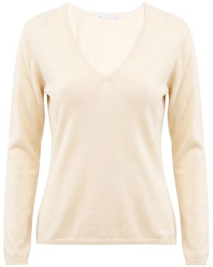 Ballantyne Sweater Cotton - Natural