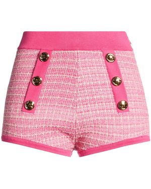 Elisabetta Franchi Fuchsia Shorts & Bermuda Shorts Cotton, Polyester - Pink