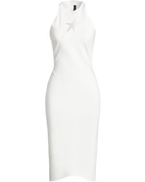 Mugler Midi Dress Recycled Polyamide, Elastane - White