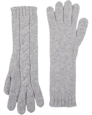 Gran Sasso Gloves Wool, Cashmere, Metallic Fibre, Polyamide - White