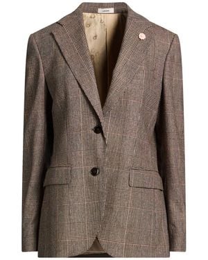 Lardini Blazer Virgin Wool, Polyester, Nylon, Viscose, Rubber - Brown