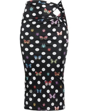 Versace Midi Skirt Viscose - Black