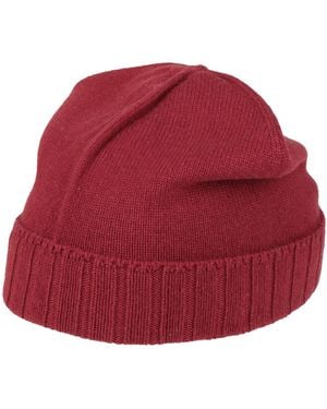 Eleventy Brick Hat Wool, Viscose, Cashmere - Red