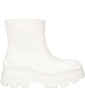 MSGM Botines De Caña Alta - Blanco