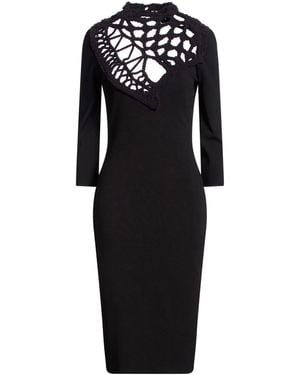 Roberto Cavalli Midi Dress Viscose, Polyamide, Polyester - Black