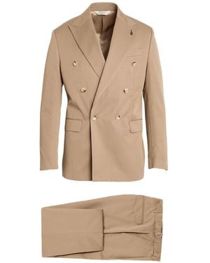 Paoloni Suit Cotton, Virgin Wool - Natural