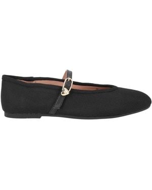 Love Moschino Ballet Flats Textile Fibres, Leather - Black