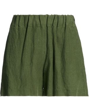 120% Lino Shorts & Bermuda Shorts - Green