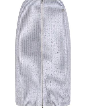 KENZO Light Midi Skirt Cotton, Polyester, Elastane - Blue