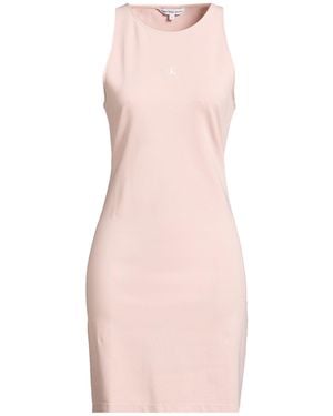 Calvin Klein Blush Mini Dress Viscose, Polyamide, Elastane - Pink
