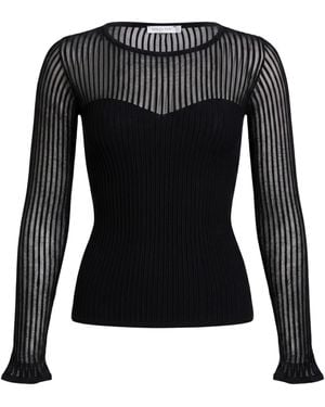 Patrizia Pepe Top Viscose, Polyester - Black