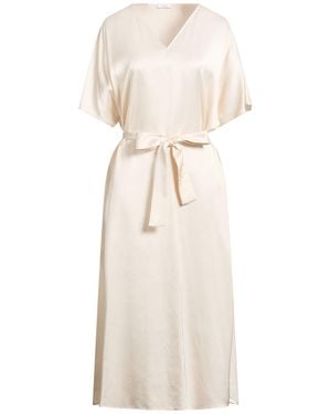 Peserico Easy Ivory Midi Dress Viscose - Natural