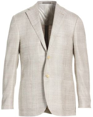 Corneliani Blazer Virgin Wool, Silk, Linen - White