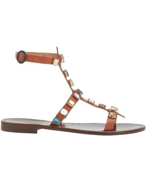 The Seller Tan Thong Sandal Cowhide - Brown