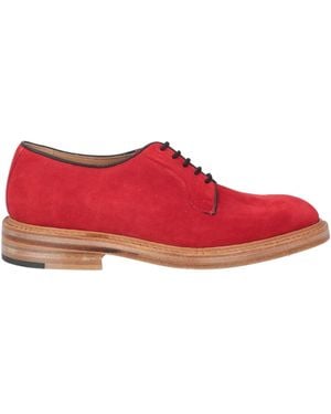 Tricker's Rust Lace-Up Shoes Leather - Red