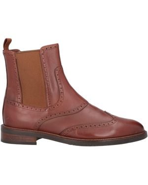 Pertini Rust Ankle Boots Leather - Brown