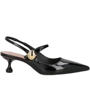 Vicenza Court Shoes Leather - Black