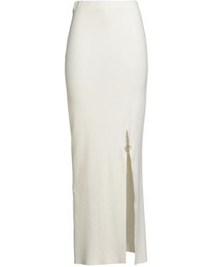 Akep Cream Maxi Skirt Viscose, Polyamide, Elastic Fibers - White