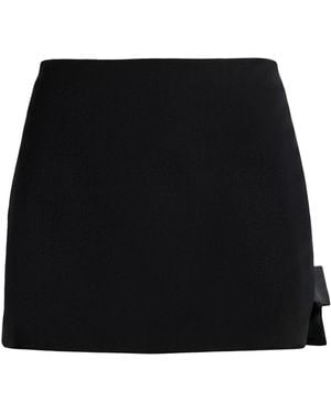 Amen Mini Skirt Polyester, Virgin Wool, Elastane - Black