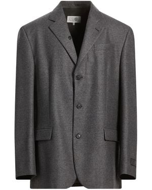 MM6 by Maison Margiela Charcoal Blazer Virgin Wool - Black