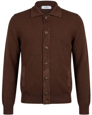 Gran Sasso Cardigan Virgin Wool, Polyester, Polyurethane - Brown