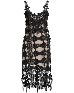 Christopher Kane Midi Dress Viscose, Cotton - Black