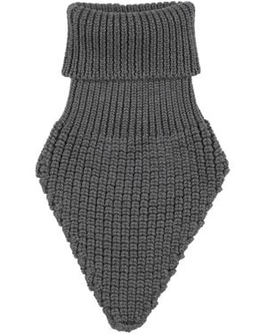 Drumohr Charcoal Scarf Super 140S Wool - Grey
