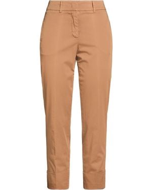 Cappellini By Peserico Camel Pants Cotton, Elastane - Natural
