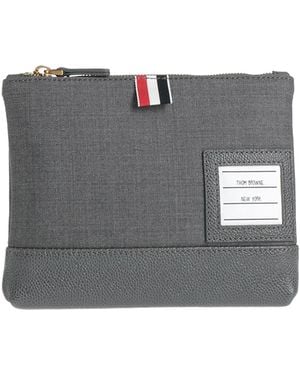 Thom Browne Handbag Leather, Textile Fibres - Grey