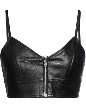 Gaelle Paris Top Polyurethane, Viscose - Black