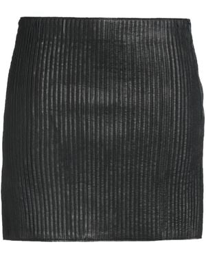 Alysi Mini Skirt Leather - Black